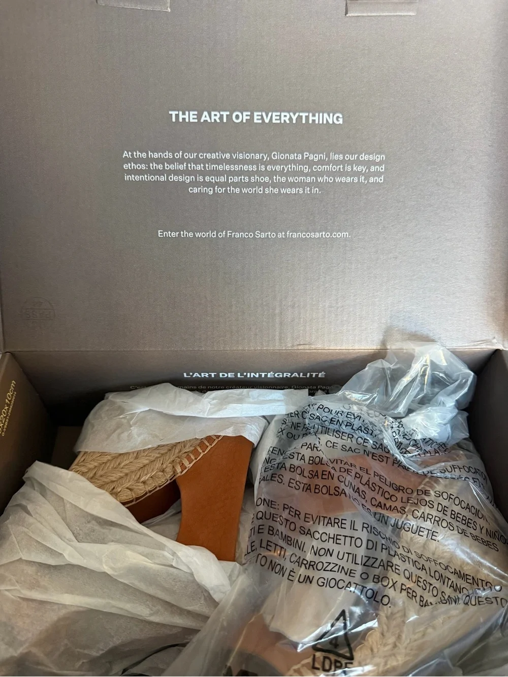 Franco Sarto Farren Leather Wedge Espadrille Sandals